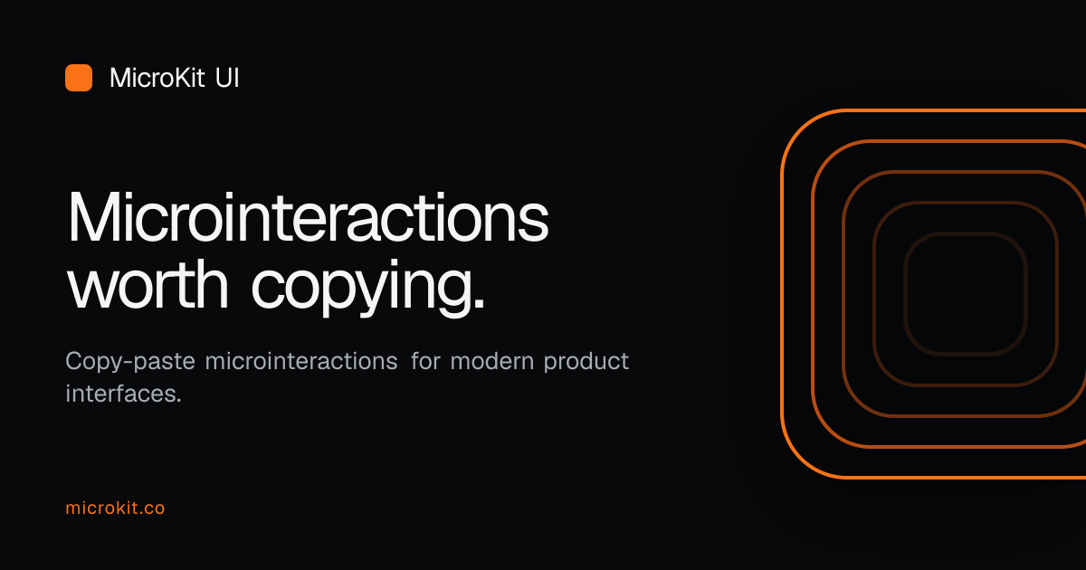 I built an open-source library of microinteractions for frontend developers logo